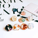 14mm Resin Plastic Acetic Acid Stud Earring DIY Charms 10pcs