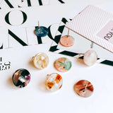 14mm Resin Plastic Acetic Acid Stud Earring DIY Charms 10pcs