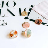 14mm Resin Plastic Acetic Acid Stud Earring DIY Charms 10pcs