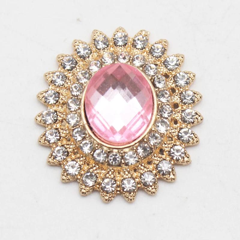 10pcs Oval 25*28mm Crystal Glass Rhinestone Flat Bottom Jewelry Diy Point Drill
