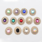 10pcs Oval 25*28mm Crystal Glass Rhinestone Flat Bottom Jewelry Diy Point Drill