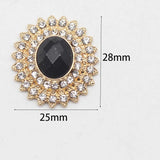 10pcs Oval 25*28mm Crystal Glass Rhinestone Flat Bottom Jewelry Diy Point Drill