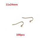 Raw Brass Fish Hook Ear Wires French Earring Hook DIY Jewelry Making