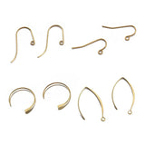Raw Brass Fish Hook Ear Wires French Earring Hook DIY Jewelry Making