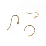 Raw Brass Fish Hook Ear Wires French Earring Hook DIY Jewelry Making