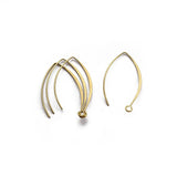Raw Brass Fish Hook Ear Wires French Earring Hook DIY Jewelry Making