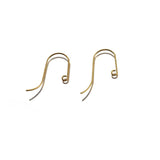 Raw Brass Fish Hook Ear Wires French Earring Hook DIY Jewelry Making