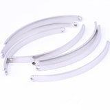 10pcs Stainless Steel Plated Side Bar Curve Bracelet Making Accessories
