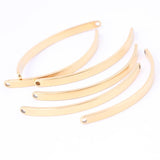 10pcs Stainless Steel Plated Side Bar Curve Bracelet Making Accessories