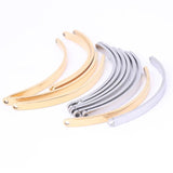 10pcs Stainless Steel Plated Side Bar Curve Bracelet Making Accessories