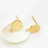 6PCS 14k Stud Earring Hooks DIY Jewellery Craft