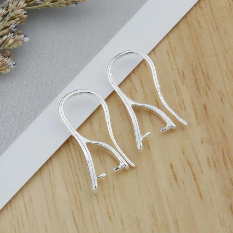 925 Sterling Silver Earring Hooks DIY Accessories 10*20MM
