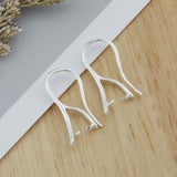 925 Sterling Silver Earring Hooks DIY Accessories 10*20MM