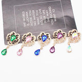 10Pcs Small Metal Rhinestone Crown Pendant DIY Accessories
