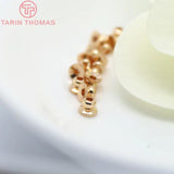 20PCS 4x3MM 24K Plated Brass Beads Caps for DIY Jewelry