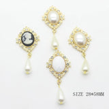 10pcs Rhinestone Pearl Pendant Wine Glass Decoration DIY Jewelry