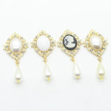 10pcs Rhinestone Pearl Pendant Wine Glass Decoration DIY Jewelry