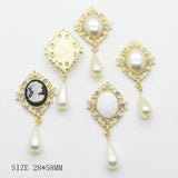 10pcs Rhinestone Pearl Pendant Wine Glass Decoration DIY Jewelry