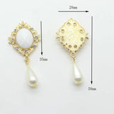 10pcs Rhinestone Pearl Pendant Wine Glass Decoration DIY Jewelry