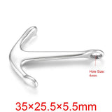 2pcs Stainless Steel Anchor Hooks for Bracelet Jewelry Making Necklace Pendant