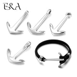 2pcs Stainless Steel Anchor Hooks for Bracelet Jewelry Making Necklace Pendant
