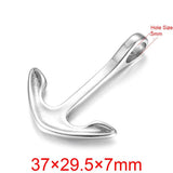 2pcs Stainless Steel Anchor Hooks for Bracelet Jewelry Making Necklace Pendant
