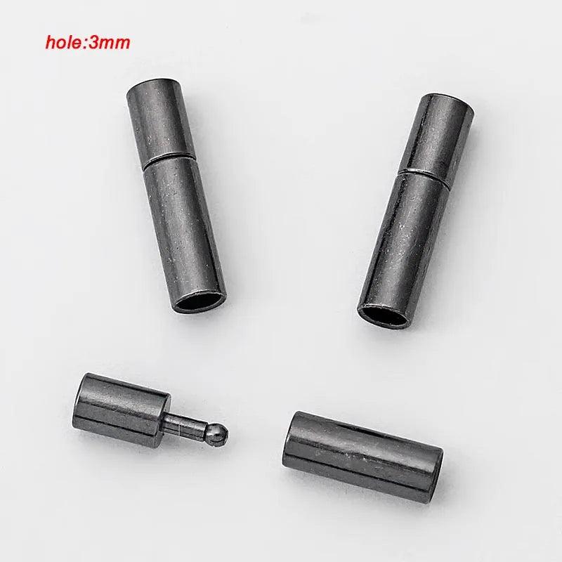 10Pcs Cylinder Bayonet Clasps for Leather Bracelet DIY