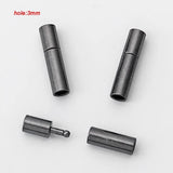 10Pcs Cylinder Bayonet Clasps for Leather Bracelet DIY