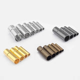 10Pcs Cylinder Bayonet Clasps for Leather Bracelet DIY