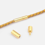 10Pcs Cylinder Bayonet Clasps for Leather Bracelet DIY