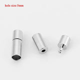 10Pcs Cylinder Bayonet Clasps for Leather Bracelet DIY