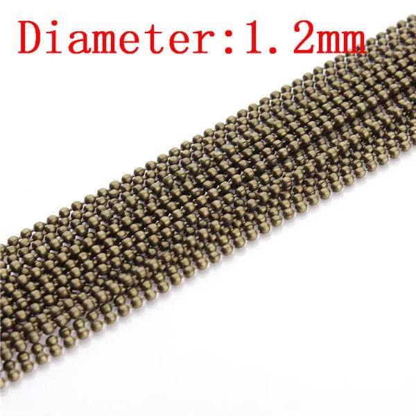 10M/lot Metal Ball Bead Chains for Jewelry Making