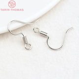 20PCS 24K Plated Brass Earring Hooks with Beads for DIY Jewelry Making