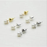 20pcs Stainless Steel Stud Earring Bezel Post Earrings with Loop Hang