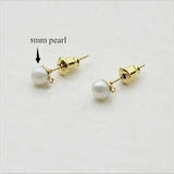 20pcs Stainless Steel Stud Earring Bezel Post Earrings with Loop Hang