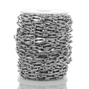 1 Meter Stainless Steel Flat Bulk Chains for DIY Jewelry Making