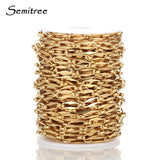 1 Meter Stainless Steel Flat Bulk Chains for DIY Jewelry Making