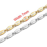 1 Meter Stainless Steel Flat Bulk Chains for DIY Jewelry Making