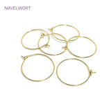 14K Gold/Rhodium Plated Circle Hoop Earrings for Women