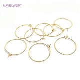 14K Gold/Rhodium Plated Circle Hoop Earrings for Women