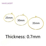 14K Gold/Rhodium Plated Circle Hoop Earrings for Women