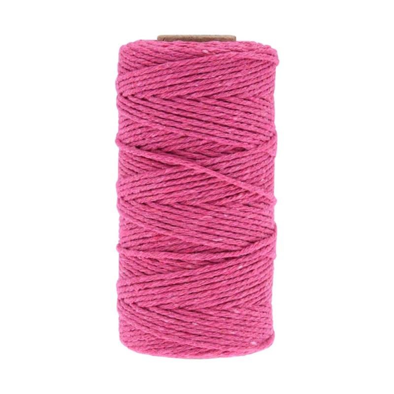 2mm 100% Cotton Colorful Cotton Cords Thread Twisted Craft Macrame String Rope