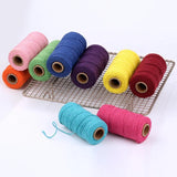 2mm 100% Cotton Colorful Cotton Cords Thread Twisted Craft Macrame String Rope