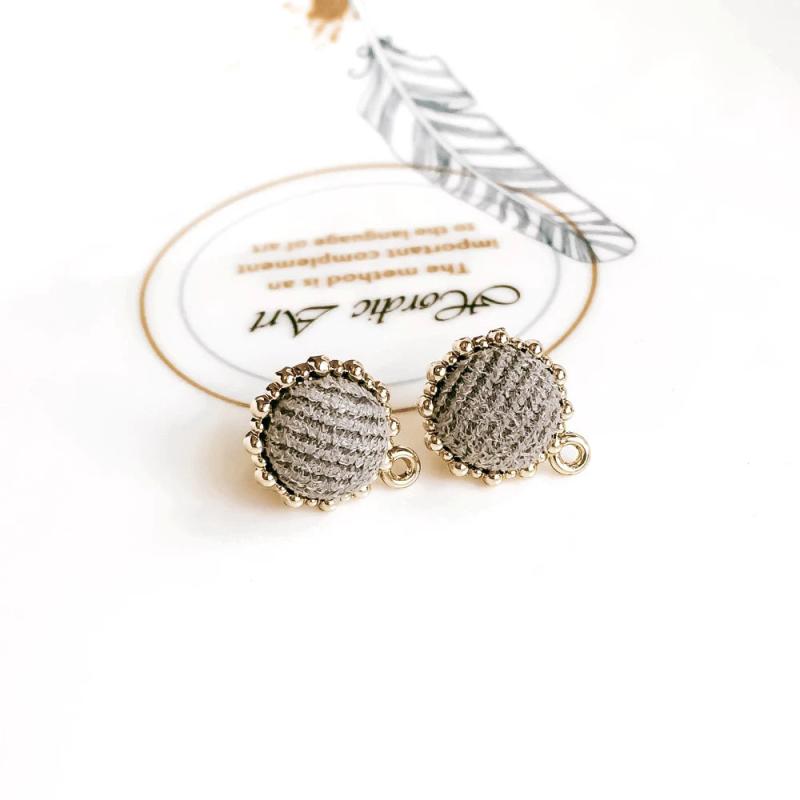 Plated Wool Stud Earrings Ear Accessories DIY Material