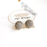 Plated Wool Stud Earrings Ear Accessories DIY Material