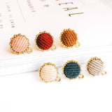 Plated Wool Stud Earrings Ear Accessories DIY Material