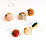 Plated Wool Stud Earrings Ear Accessories DIY Material