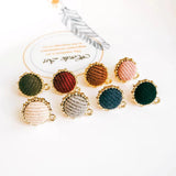 Plated Wool Stud Earrings Ear Accessories DIY Material