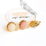Plated Wool Stud Earrings Ear Accessories DIY Material