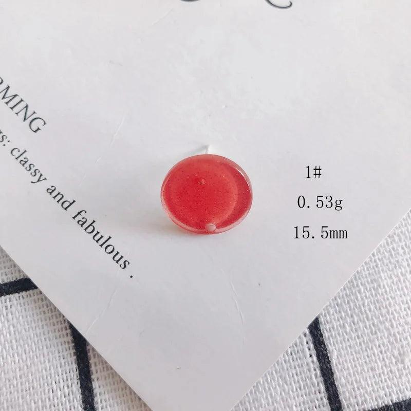 10pcs DIY Round Earring Settings Candy Acrylic Earrings Conncetors Base